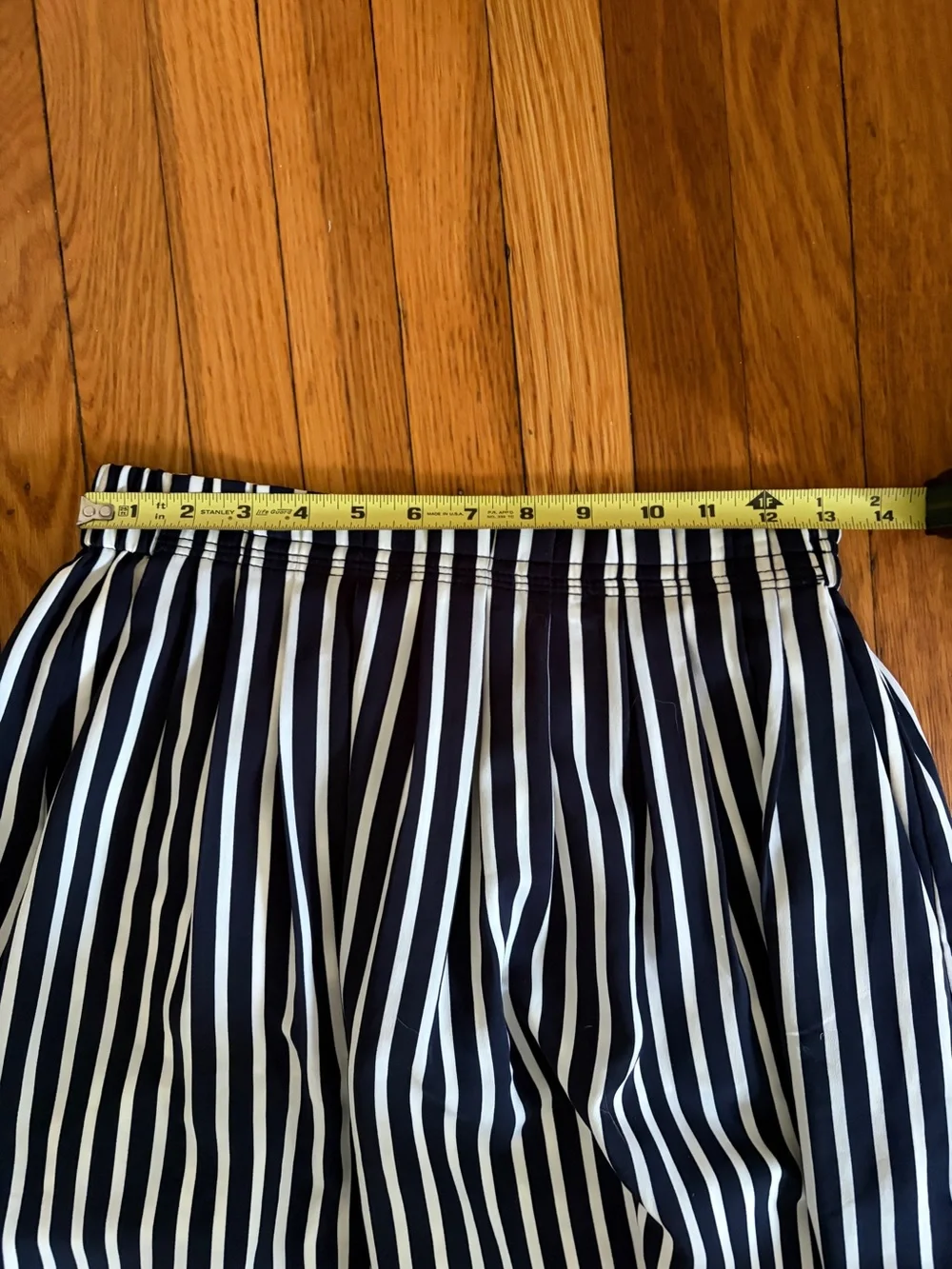 J. Crew Women’s Navy and White Striped A-Line Skirt